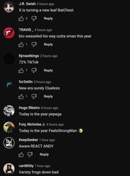 Fans in the YouTube comments provide their take on the streamer's Steam Replay 2022 (Image via xQc Clips/YouTube)